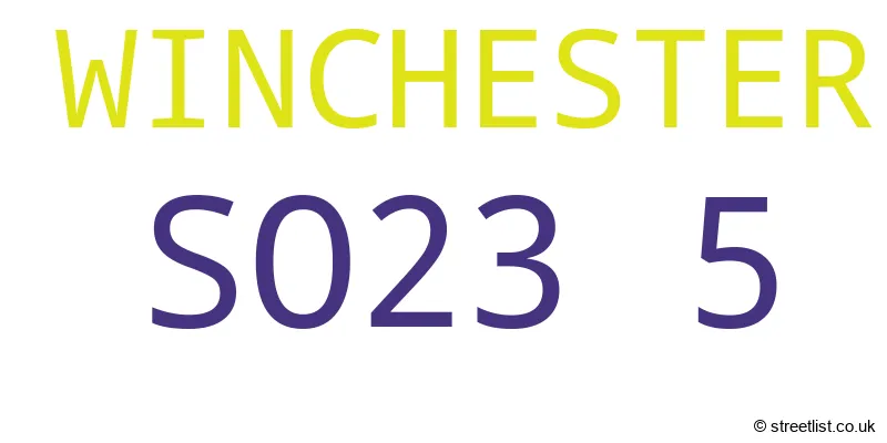 A word cloud for the SO23 5 postcode